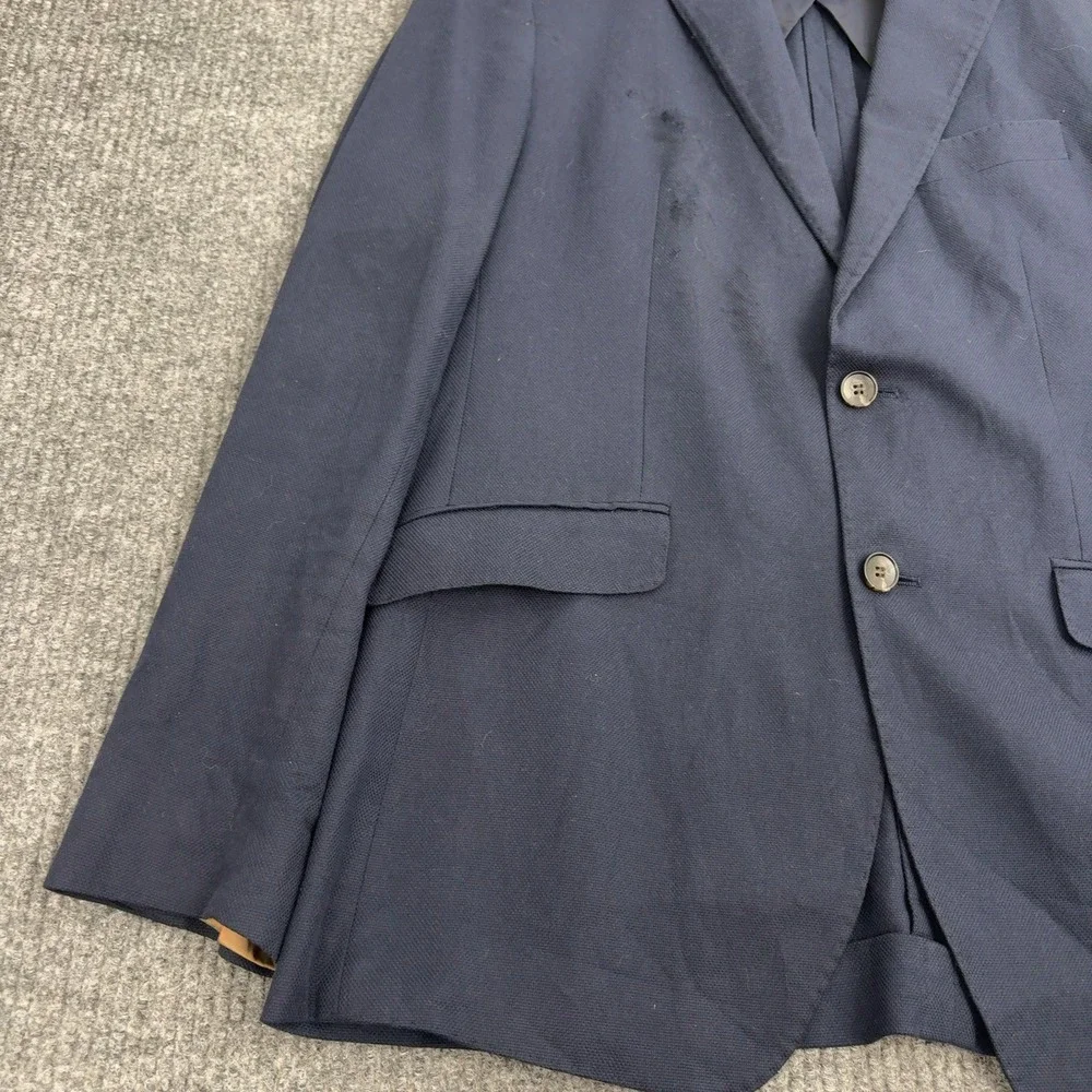 Charles Tyrwhitt Blazer Mens 40R Navy Blue Cotton Elastane Slim Fit Professional